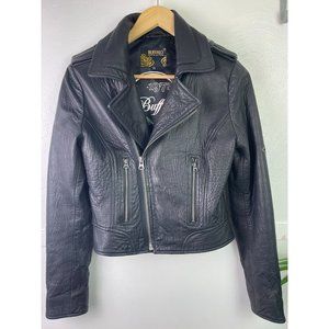 Buffalo David Britton leather jacket womens XS